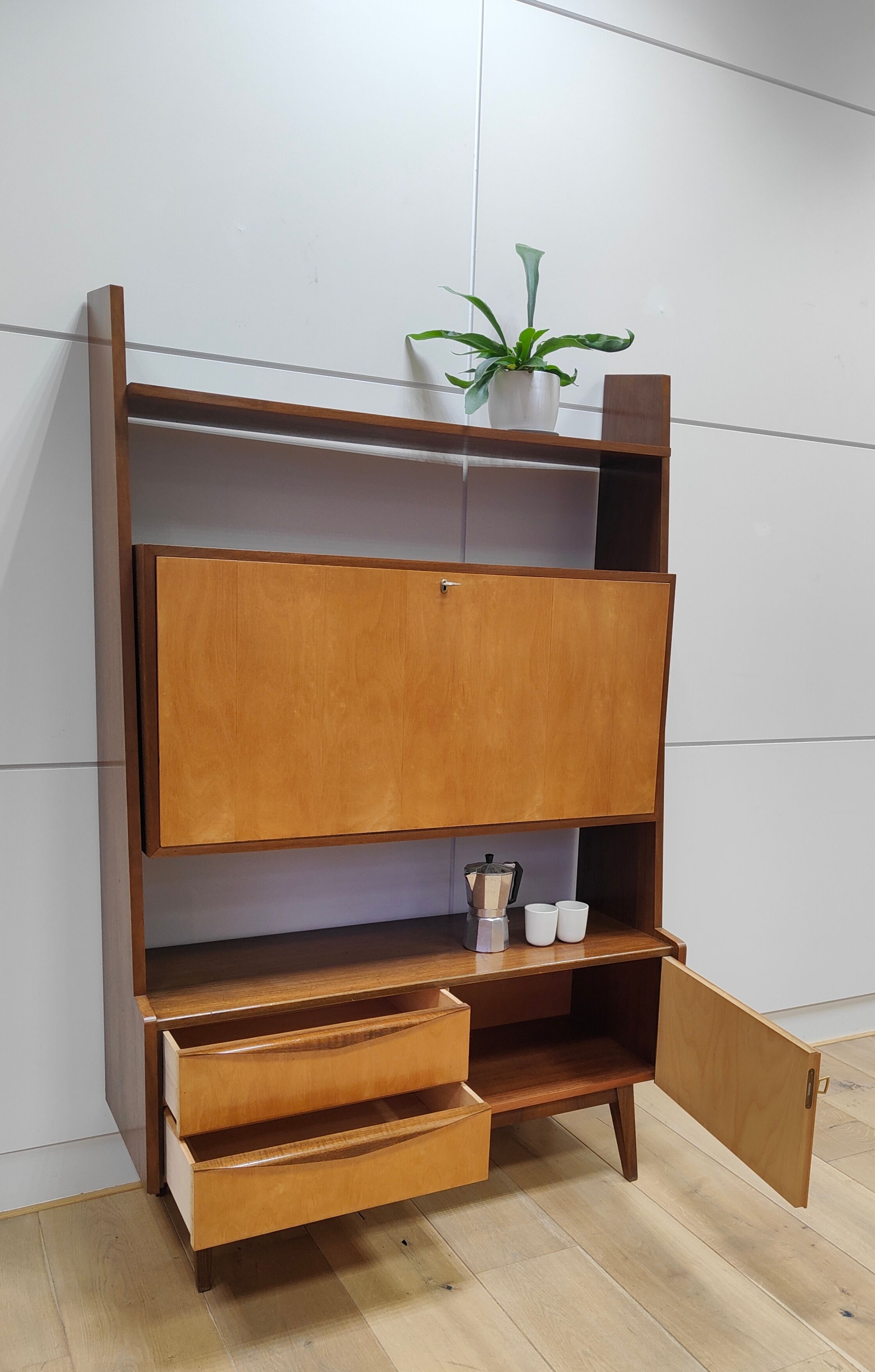 Shelf wall cabinet secretary