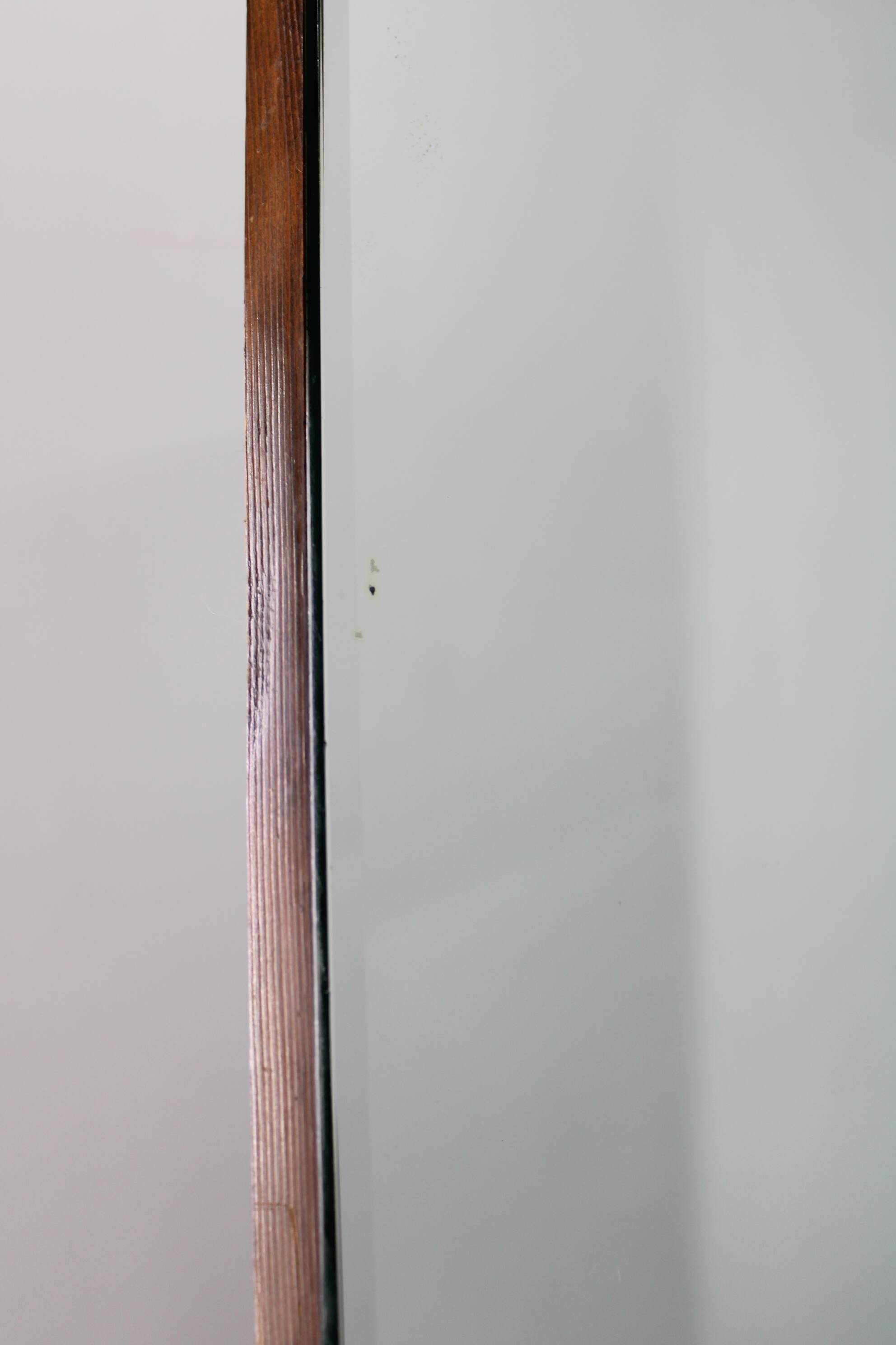 1940s Italian Art Deco Mirror Cabinet in Walnut Finish