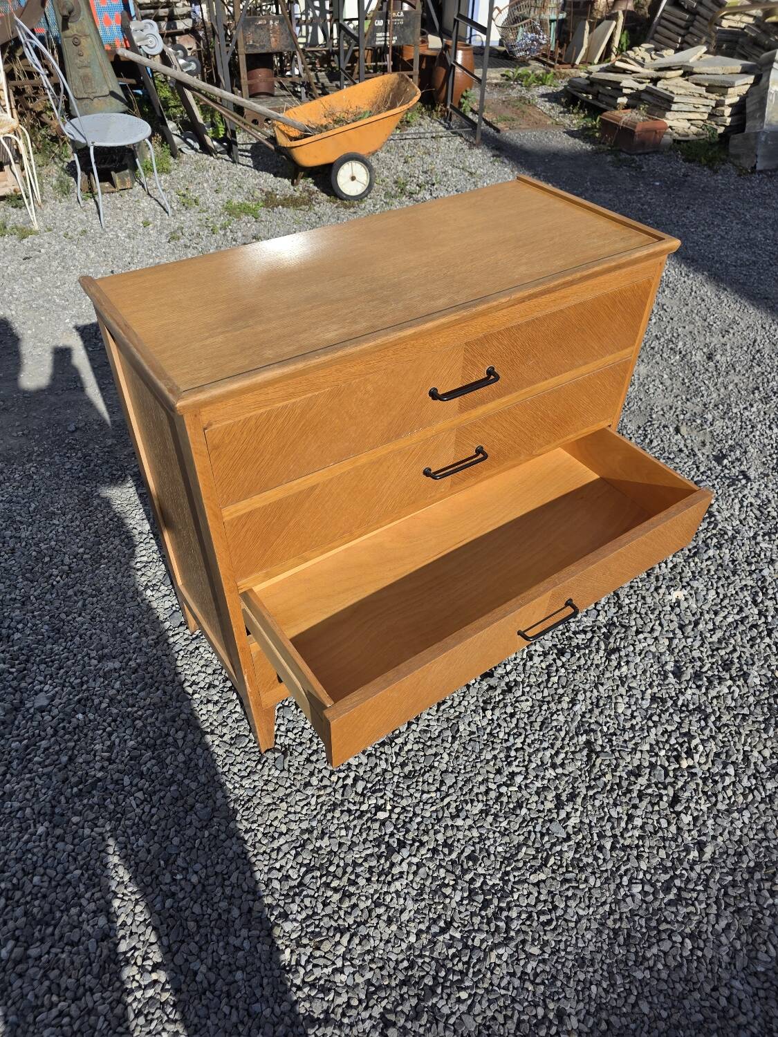 Vintage oak chest of drawers from the 60s