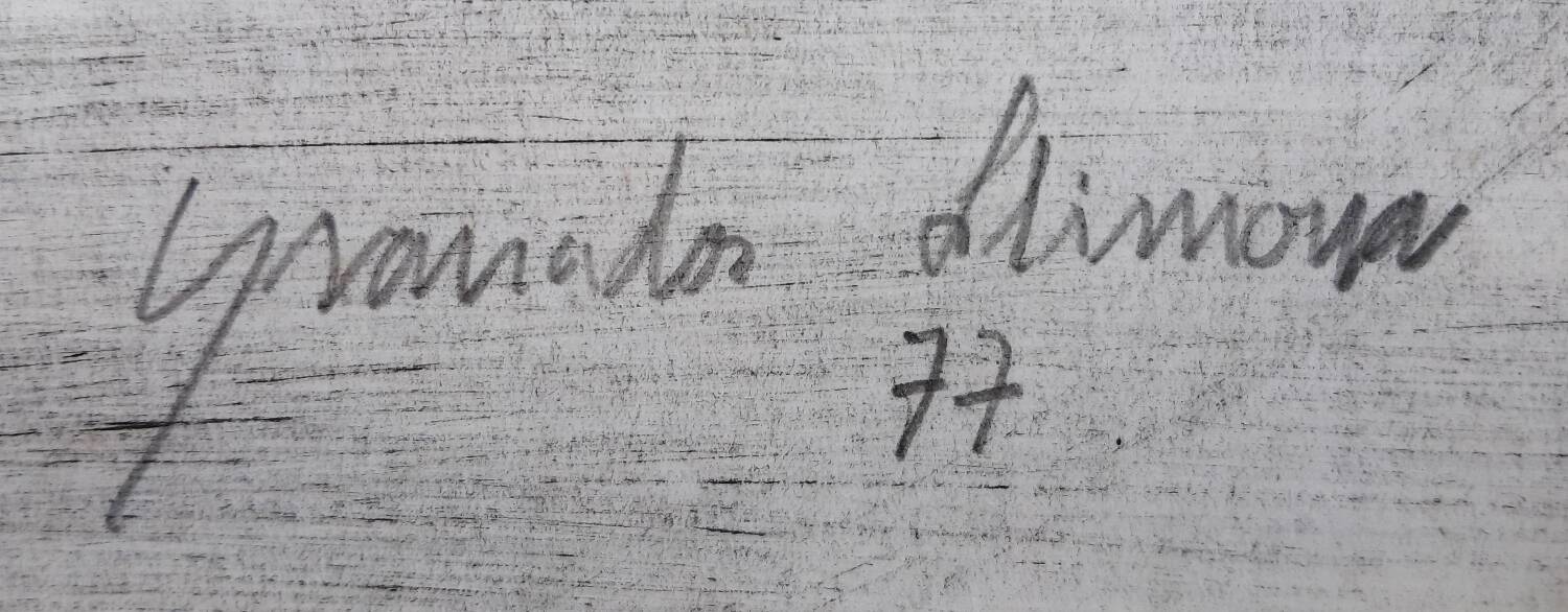 Charcoal on paper by Granados Llimona, 1977.