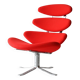 Red Corona Chair by Poul M. Volther