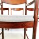 Set of 6 newly upholstered Mcintosh grey herringbone rosewood dining chairs