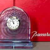 Signed Baccarat crystal desk clock