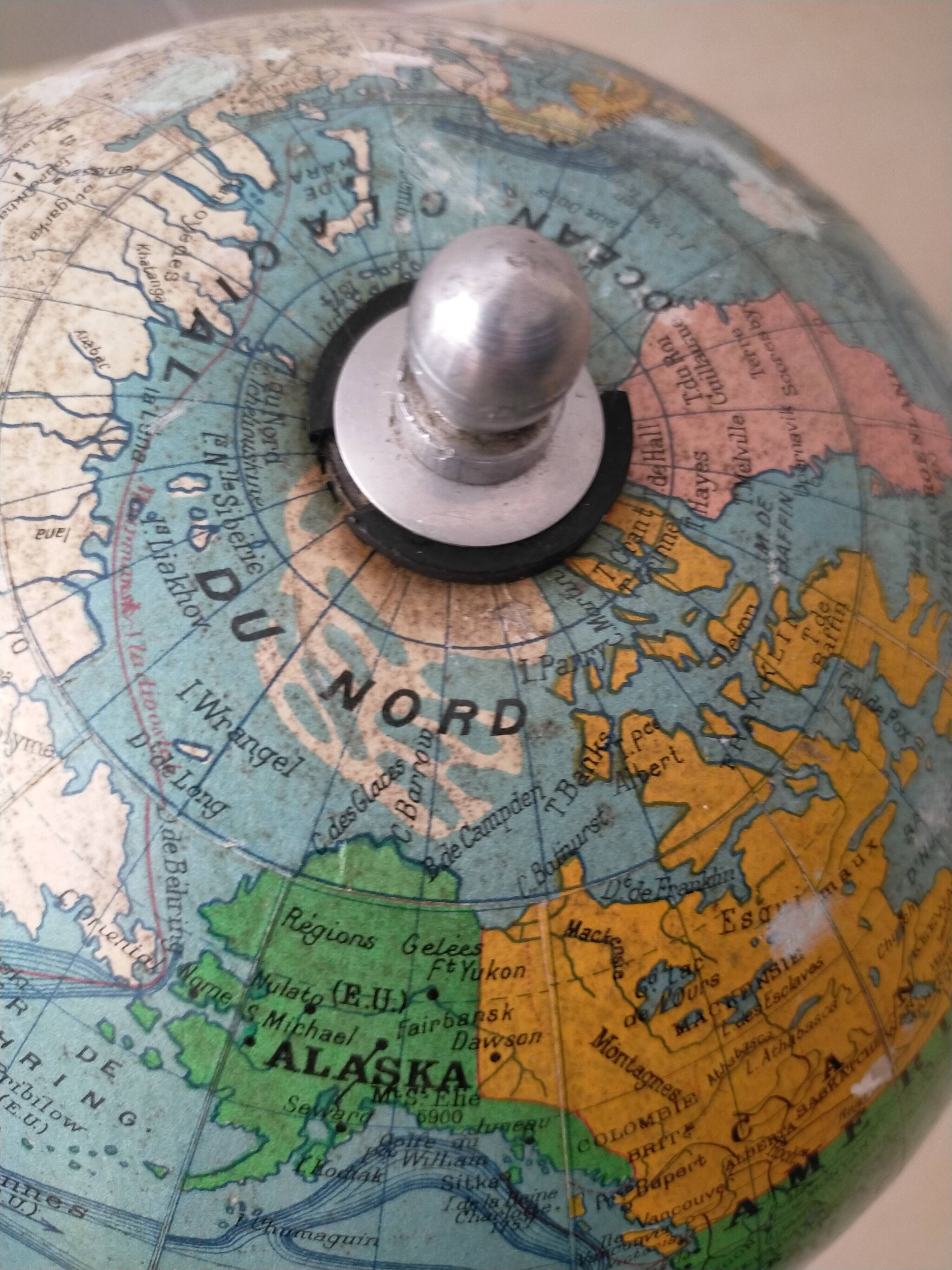 Terrestrial globe drawn by j forest edited by girard barrere & thomas