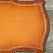 Heirloom Vintage Brown Leather Coffee Table by Weiman