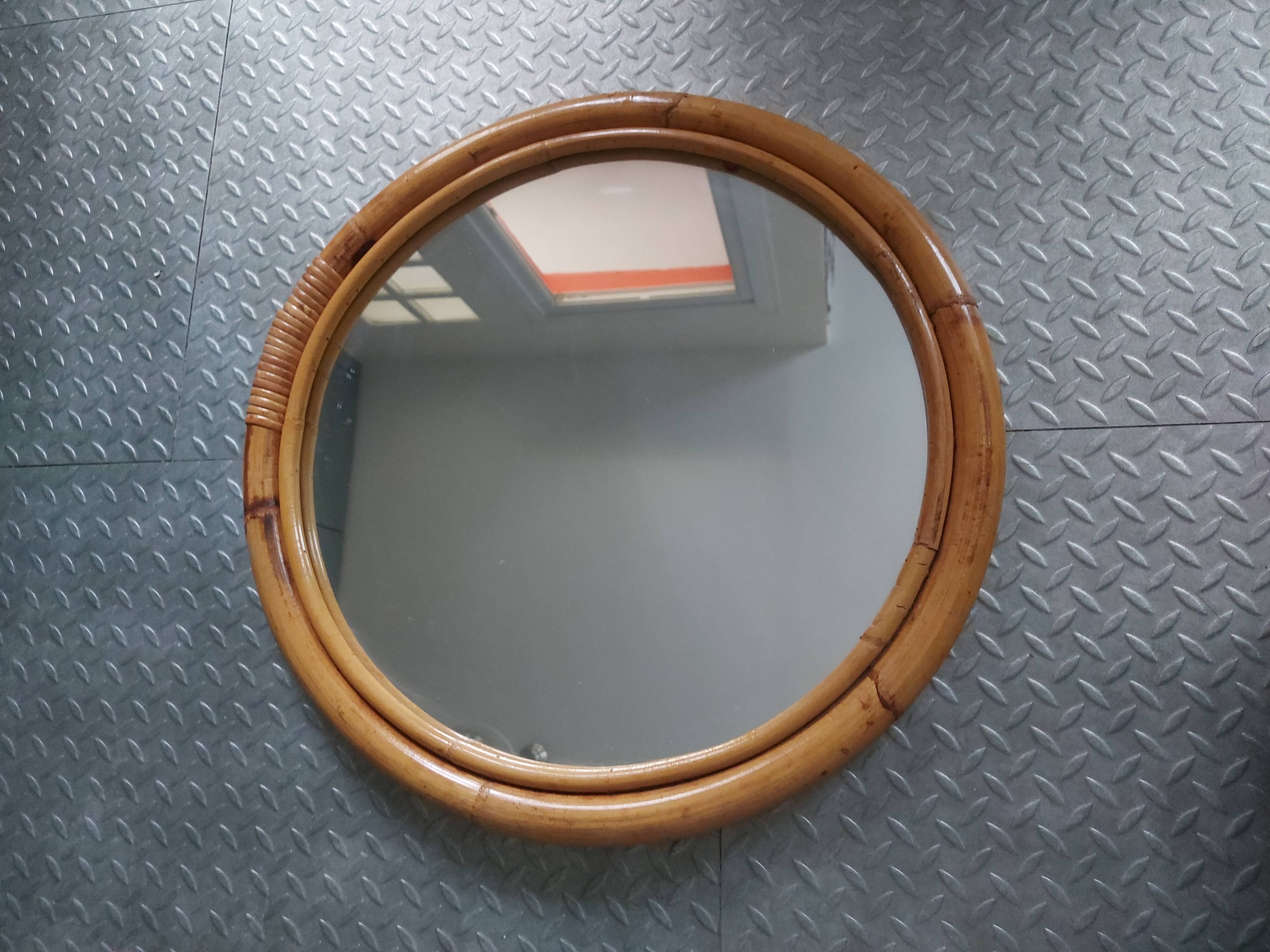 Miroir en bambou