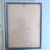 Set of 4 Danish photo frames 40s or 50s in curved glass
