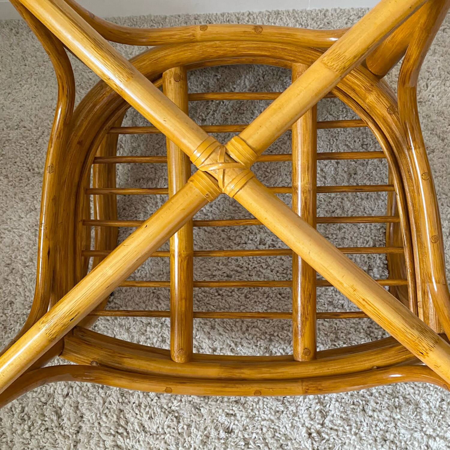 Roche bobois rattan and bamboo armchair