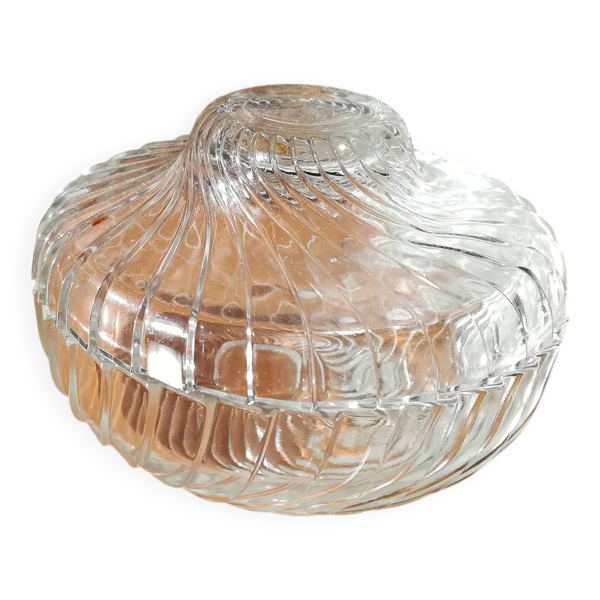 Sucrier Bonbonnière en verre torsadé