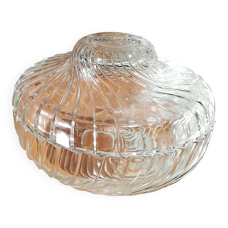 Sucrier Bonbonnière en verre torsadé