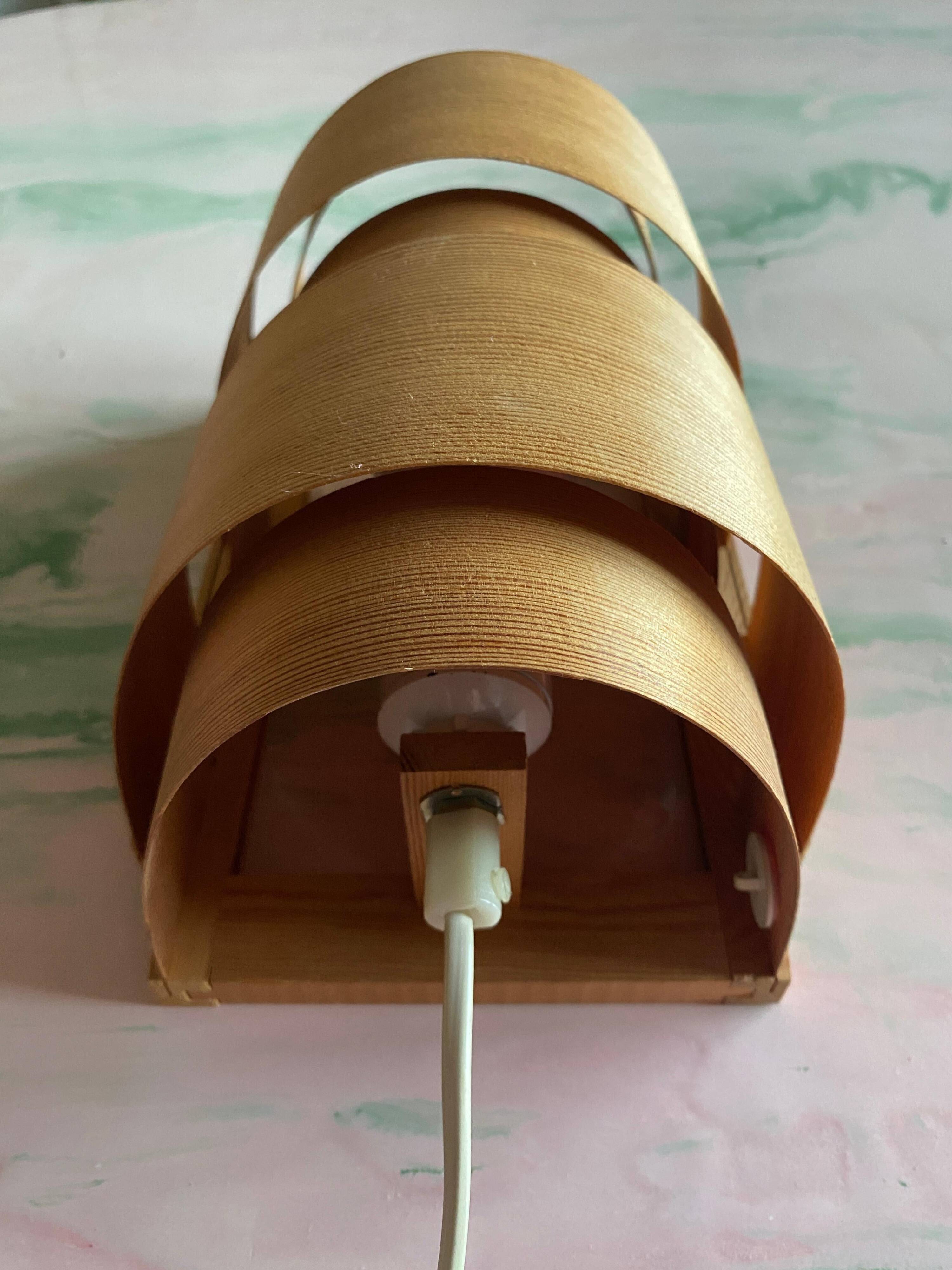 Mid-Century Modern Pine Veneer Wall Lamp by Translandia, Denmark 1960s