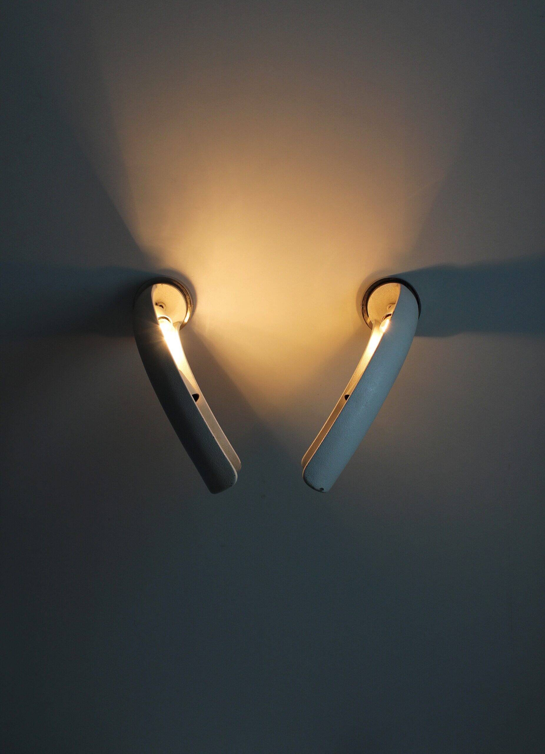 Mod. 1015 wall sconces by Pia Guidetti Crippa for Lumi, c. 1972