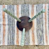 Tripod stool feet coil mint green color