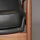 Seal armchair in leather and teak by Ib Kofod-Larsen for OPE, Sweden, 1960s.
