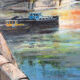 La Seine à Paris, huile sur toile signé 1970