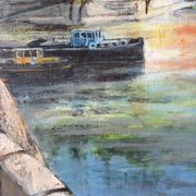 La Seine à Paris, huile sur toile signé 1970