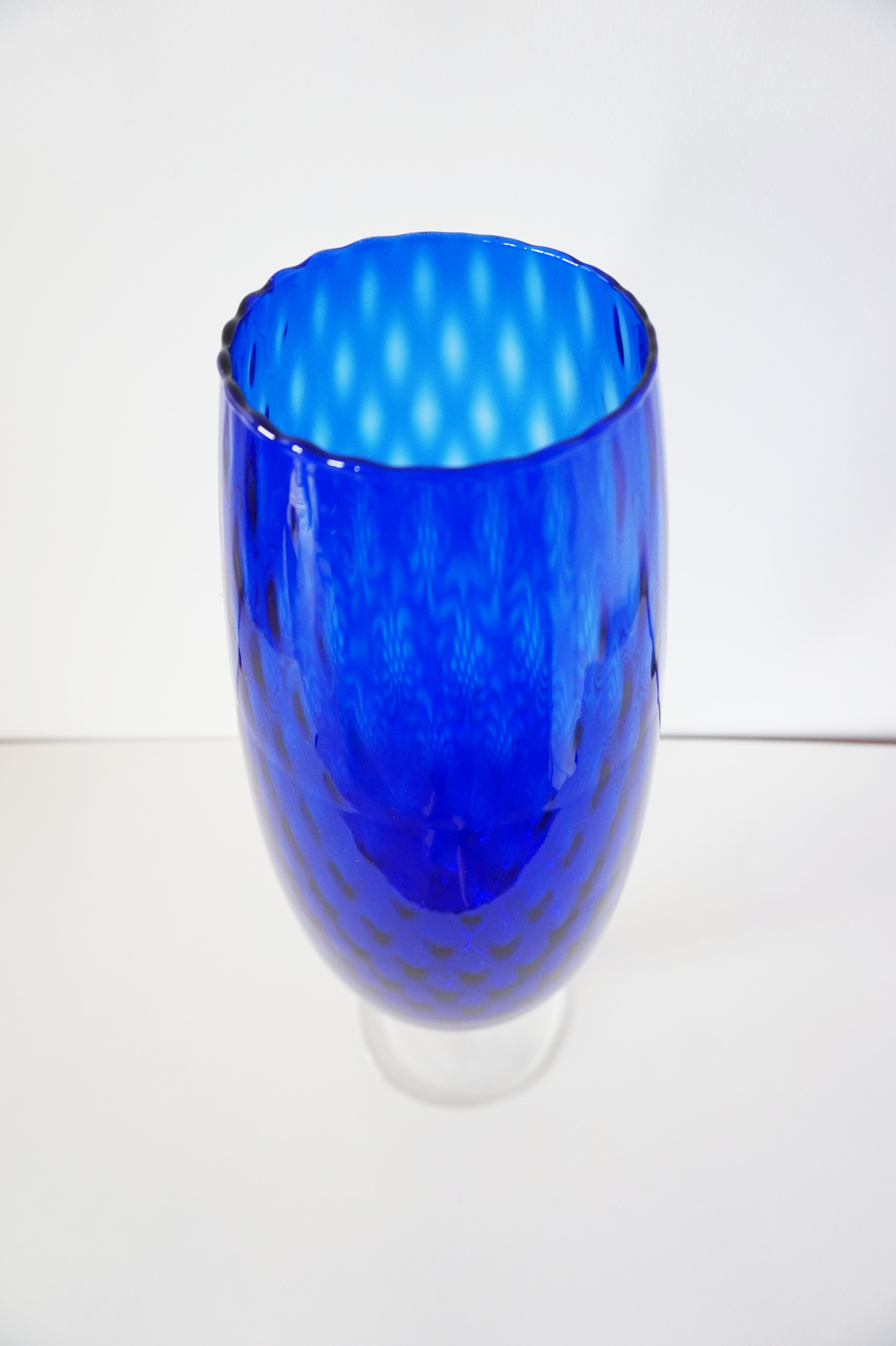 Vase en verre soufflé italien Empoli