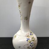 Ancient vase Moustiers ceramics white decor painted vintage