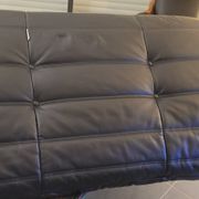Togo black leather sofa 2 places by Michel Ducaroy for Ligne Roset in 1973