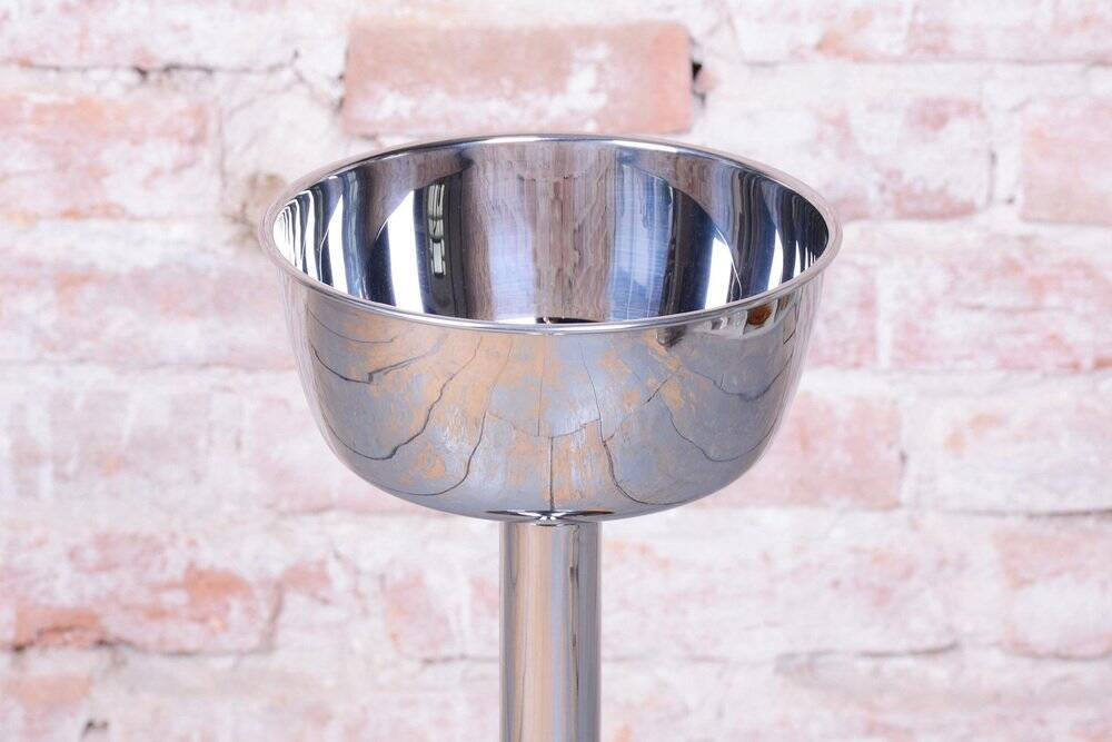 Bauhaus Pedestal in Metal, Czech, 1970s
