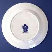 Set of 2 plates 22.50cm and 2 plates 19.50cm JT&S Crown Pottery Longton warranted willow pattern