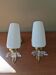 Paire d'appliques vintages laiton et verre