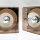 2 wall lamps metal and plexiglass of Jocelyne Trocmé for Oxar 1970