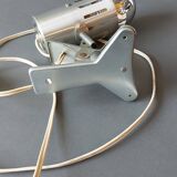 Vintage 1960 brushed aluminum clamp spotlight.