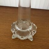 Transparent glass soliflore vase