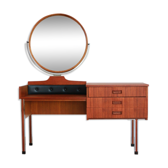 Coiffeuse - Grand miroir rond - Années 60