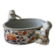 Antique Imari planter with zoomorphic dog decoration, 19th century.