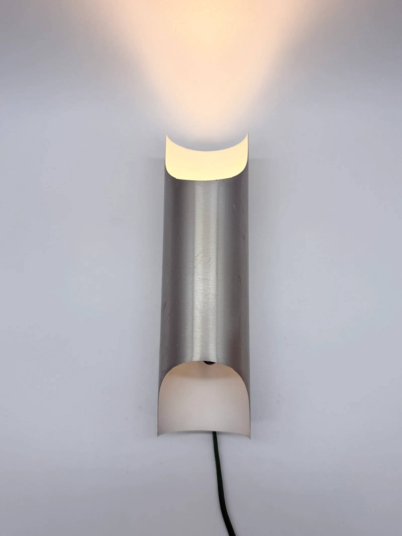 "Raak" wall lamp in brushed aluminium, 1970s