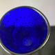 Vintage Scandinavian cobalt blue bubble glass vase from the brand.