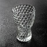 Mid-Century Clear Pressed Glass Vase by Jan Schmid, Rosice / 1961