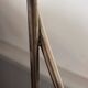 1950s Modernist Floor Lamp with Reading Light, brass and filigree glass.