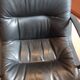 Seidinternational swivel black leather armchair