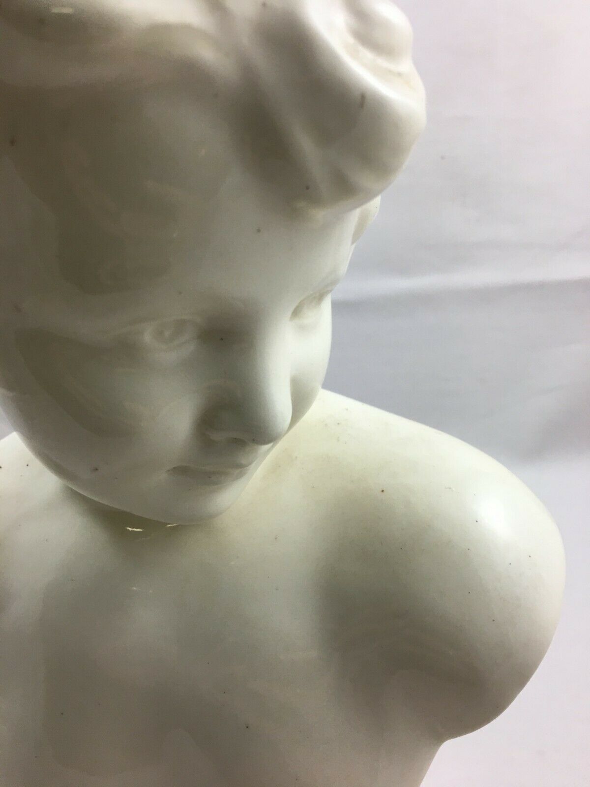 French vintage ceramic child bust Labrec Orleans