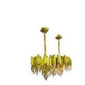 Bd Lumica chandelier in brass, 12 lamps, unique model.