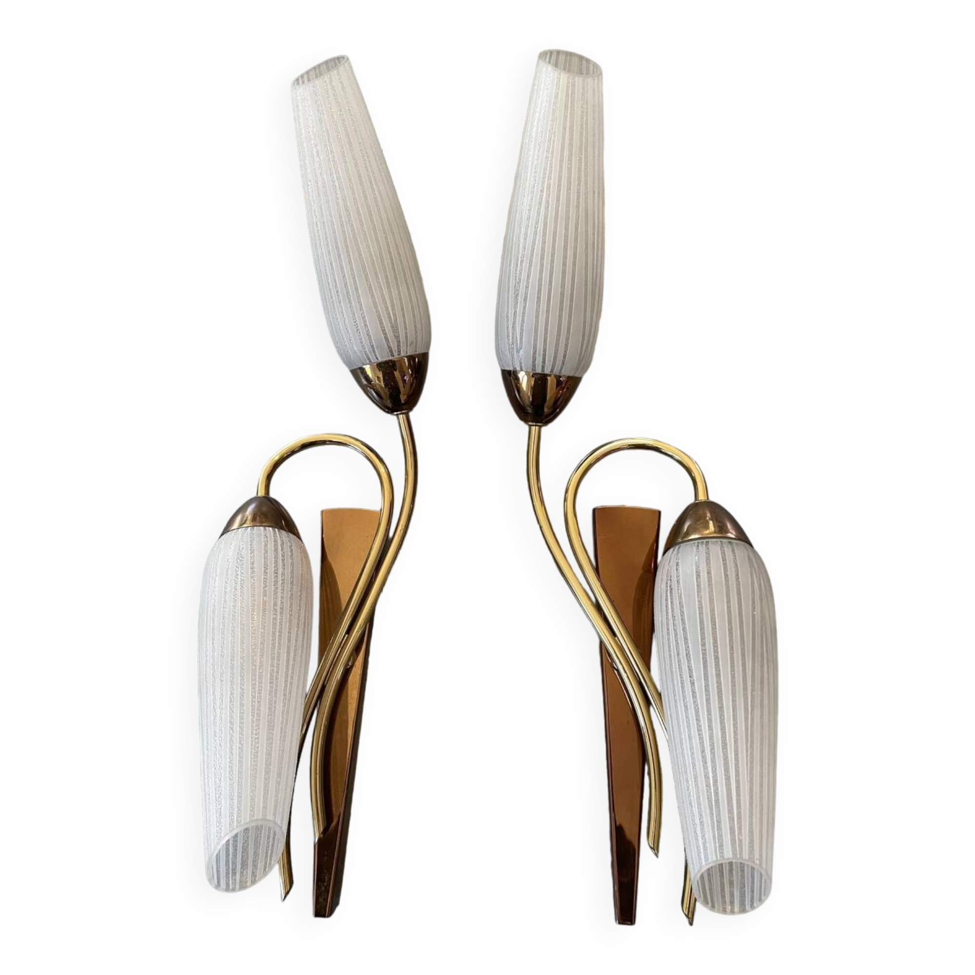 Pair of vintage double wall lights