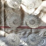 Set of 6 art deco wine glasses