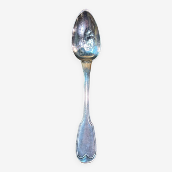 Large solid silver old man spoon 18th century, goldsmith louis cottat, 70 gr