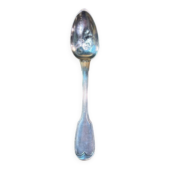 Large solid silver old man spoon 18th century, goldsmith louis cottat, 70 gr