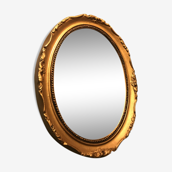 Miroir ancien doré (34x27cm)