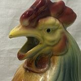 Pitcher model ceramic rooster St Clement small model polychrome slurry