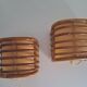Pair of vintage bamboo sconces