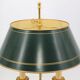 Empire style bronze hot water bottle lamp three lights and lacquered lampshade Lucien Gau