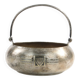 Art Deco sugar bowl, silver-plated brass, Henneberg Brothers, Poland, 1920s