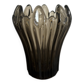 Vase Vintage Schneider Cristal Fumé - Années 60