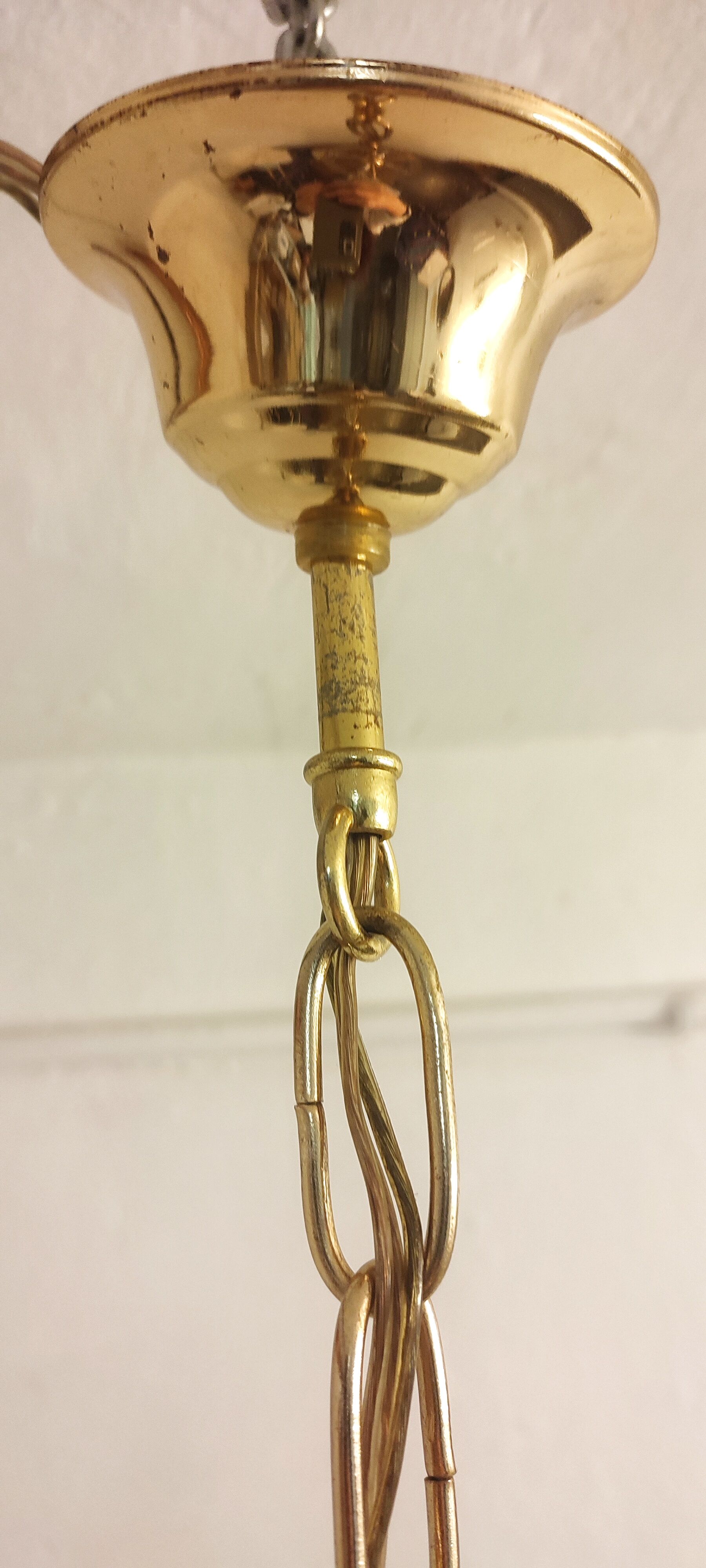 Lamp "Venini" with circular glass ceiling. Italy 1970s.