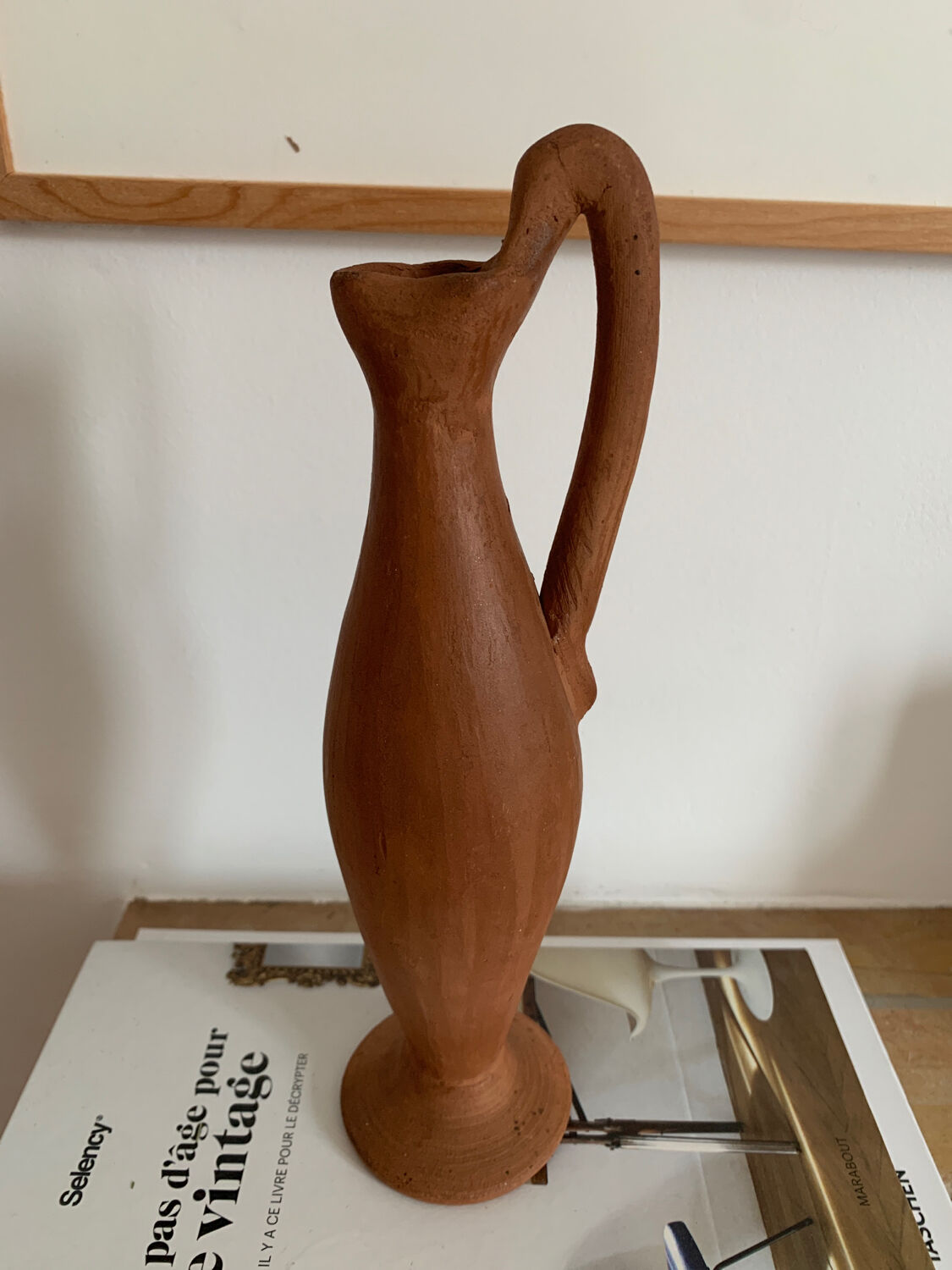 Decorative pot or vase in terracotta clay